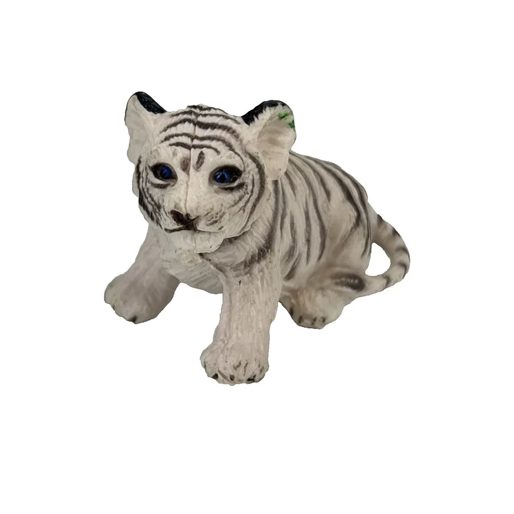 AAA PVC Jungle Arctic Animals Figures Lot‎ of 5 White Tiger Elephant Leopard